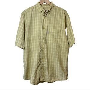 Woolrich Mens Tan Plaid Button Down Shirt Size Medium